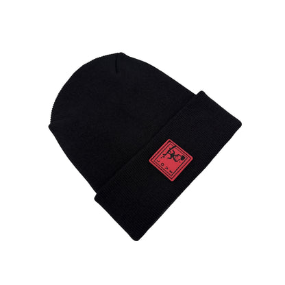 Haakwear Exclusive Love-Inspired Theta-Stitch Beanie – Limited Edition  Black Hat with Love Monkey