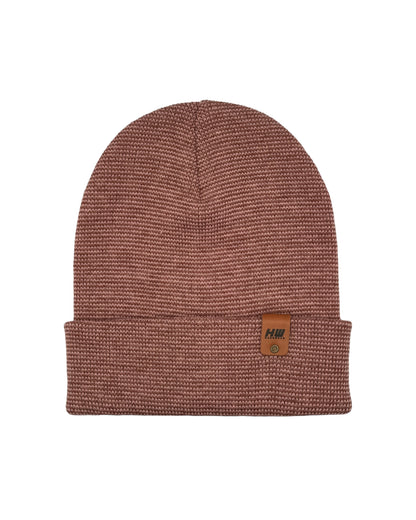 HW6118 HAAKWEAR Traditional Fusion Cuffed Beanie - Pink/Burgundy, Made in USA