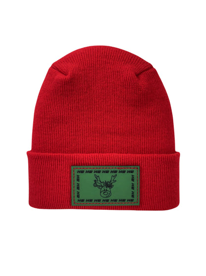 Reindeer Limited Edition, HW Theta-Stitch Beanie - Exclusive Christmas Hat Collection, RED